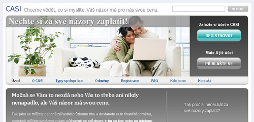 Homepage Casi.cz